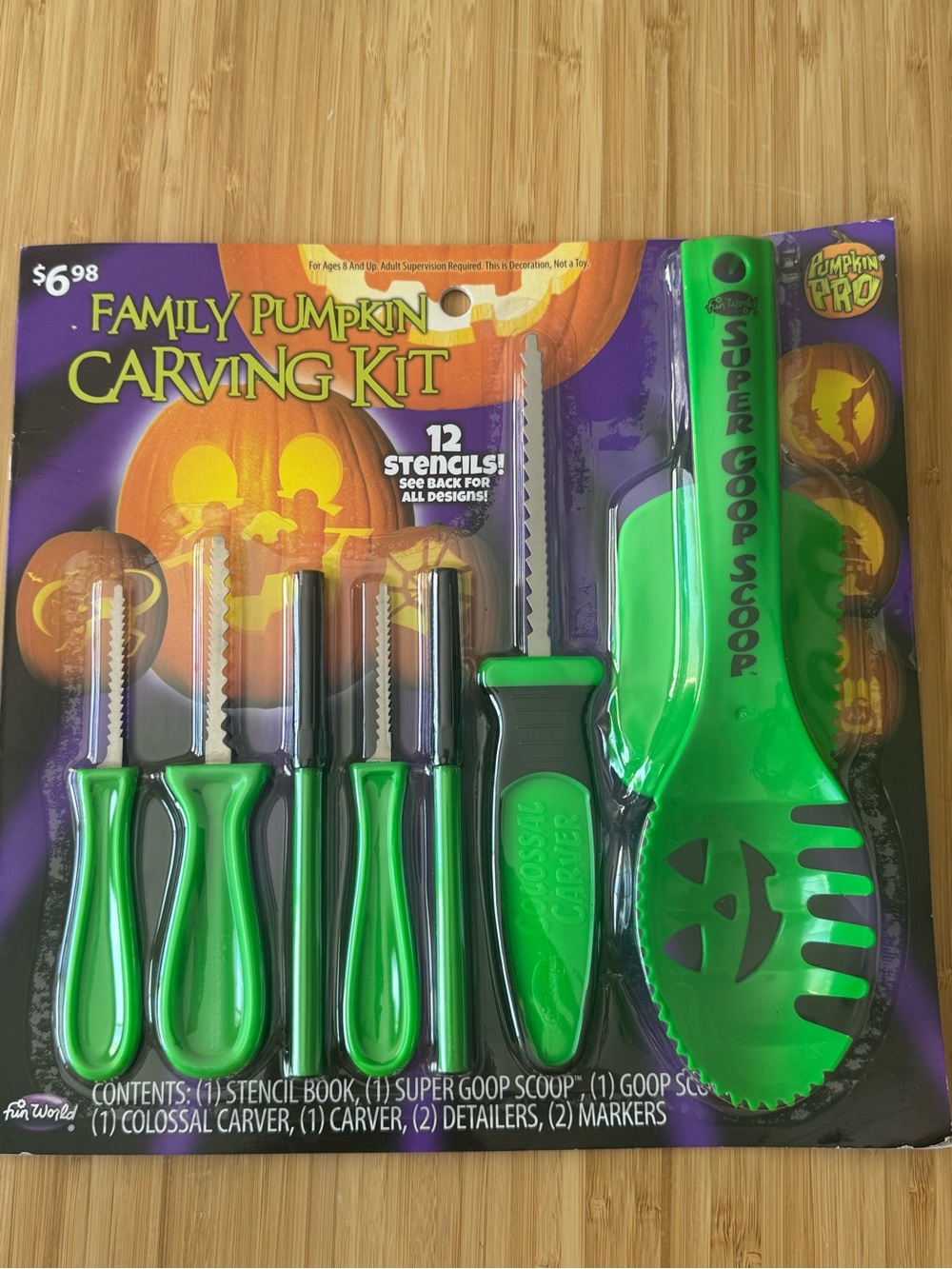 Family Pumpkin Carving Kit by - Green